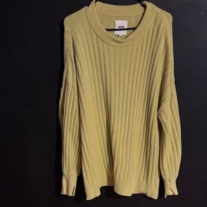 Aerie Ribbed Knit Sweater in bright lime